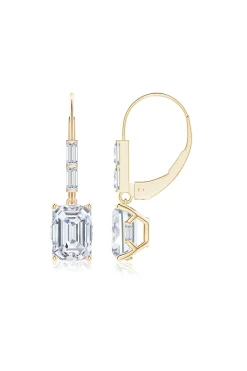 Natori Earrings|Orient Express-Orient Express Lab-Grown 14K Gold & Emerald Cut Diamond Earrings
