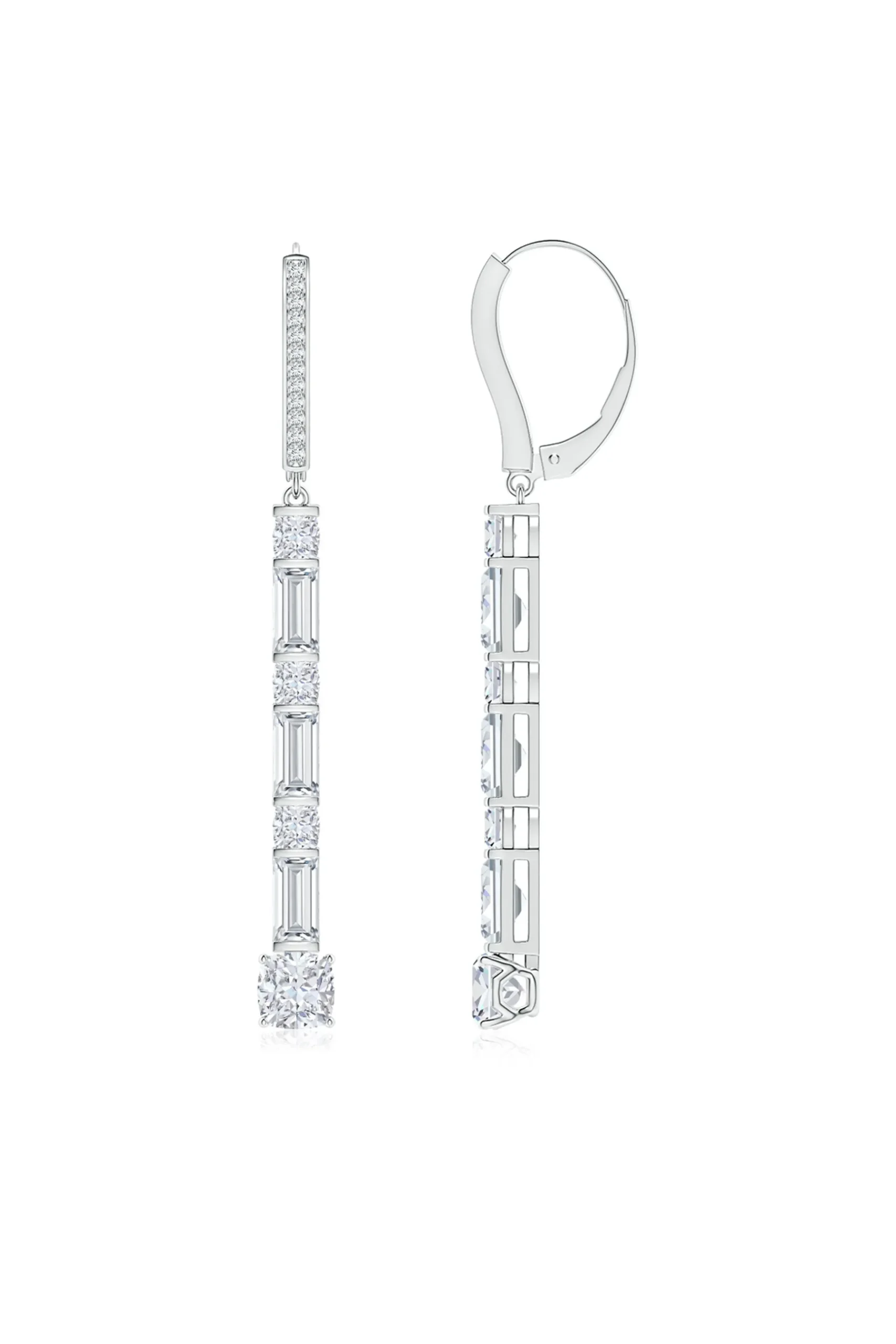 Natori Earrings|Orient Express-Orient Express Lab-Grown 14K Gold Baguette & Cushion Diamond Long Drop Earrings