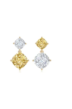 Natori Earrings|Orient Express-Orient Express Lab-Grown 14K Gold With Yellow & White Diamond Two Stone Earrings