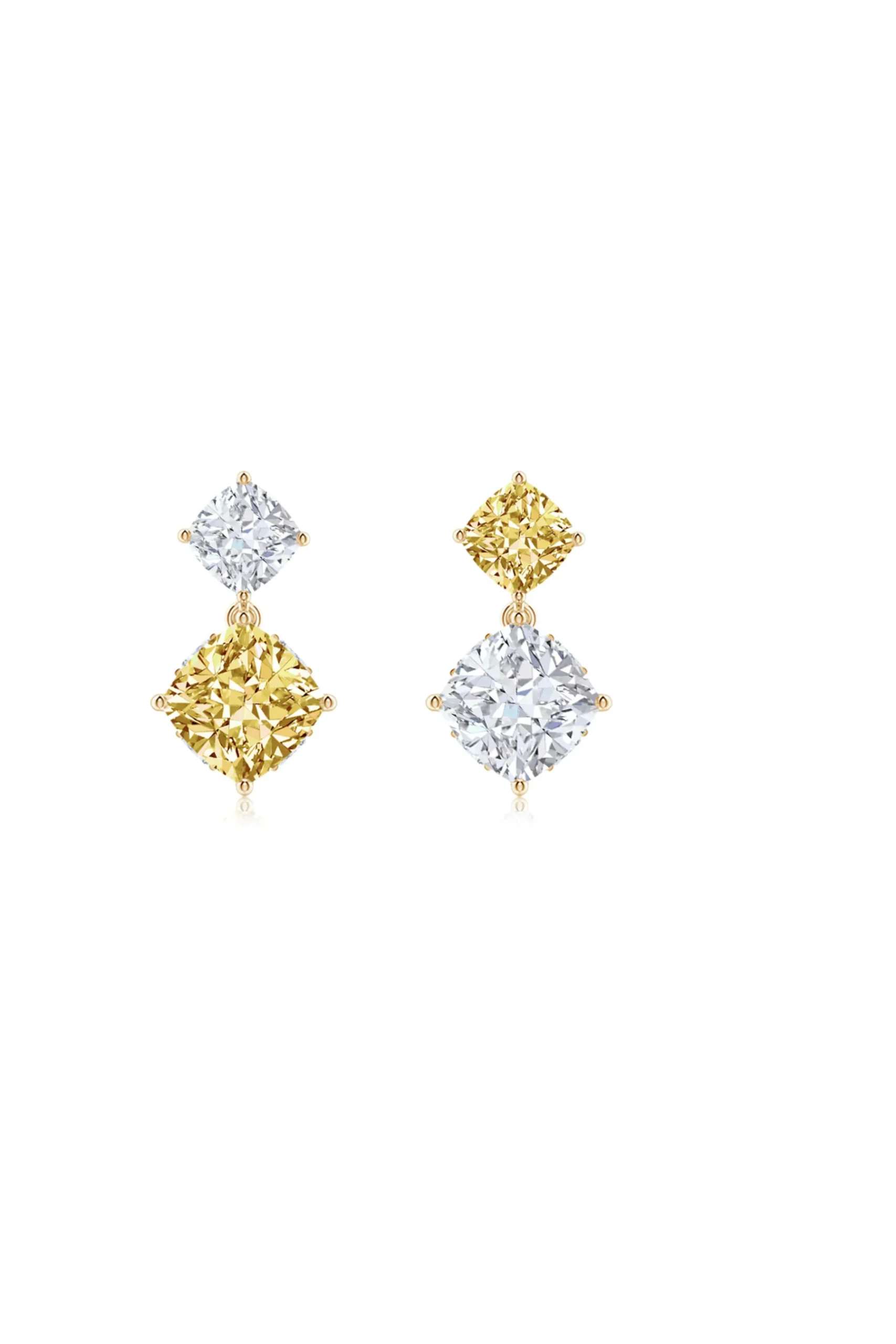 Natori Earrings|Orient Express-Orient Express Lab-Grown 14K Gold With Yellow & White Diamond Two Stone Earrings
