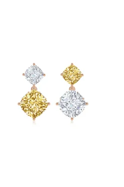 Natori Earrings|Orient Express-Orient Express Lab-Grown 14K Gold With Yellow & White Diamond Two Stone Earrings