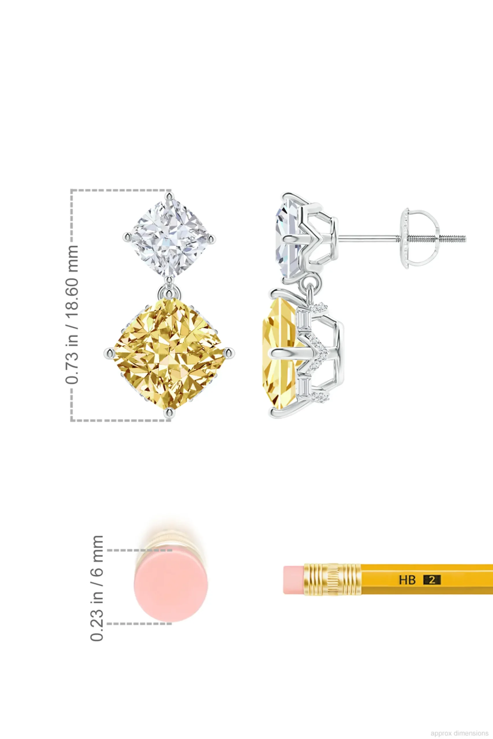 Natori Earrings|Orient Express-Orient Express Lab-Grown 14K Gold With Yellow & White Diamond Two Stone Earrings