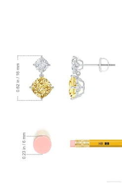 Natori Earrings|Orient Express-Orient Express Lab-Grown 14K Gold With Yellow & White Diamond Two Stone Earrings