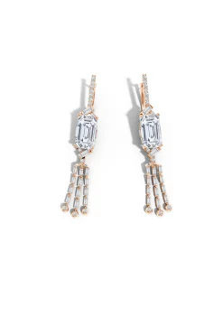 Natori Earrings|Orient Express-Orient Express Lab-Grown 14K Gold Emerald Cut & Baguette Diamond Tassel Drop Earrings