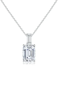 Natori Necklaces|Orient Express-Orient Express Lab-Grown 14K Gold & Emerald Cut Diamond Pendant Necklace