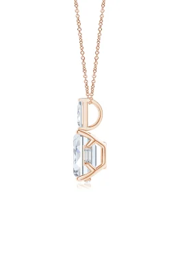 Natori Necklaces|Orient Express-Orient Express Lab-Grown 14K Gold & Emerald Cut Diamond Pendant Necklace