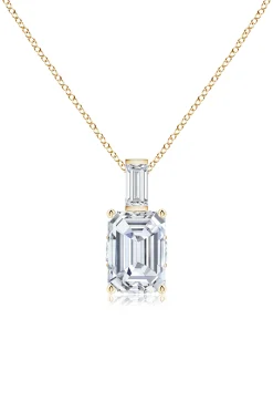 Natori Necklaces|Orient Express-Orient Express Lab-Grown 14K Gold & Emerald Cut Diamond Pendant Necklace