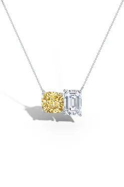 Natori Necklaces|Orient Express-Orient Express Lab-Grown 14K Gold With Yellow & White Diamond Two Stone Pendant Necklace