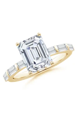 Natori Rings|Orient Express-Orient Express Lab-Grown 14K Gold & Emerald Cut Diamond Solitaire Ring