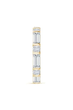 Natori Rings|Orient Express-Orient Express Lab-Grown 14K Gold Baguette & Cushion Diamond Eternity Band