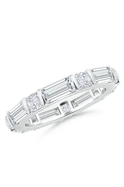 Natori Rings|Orient Express-Orient Express Lab-Grown 14K Gold Baguette & Cushion Diamond Eternity Band