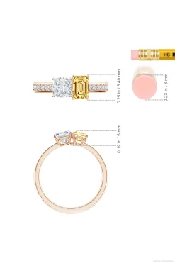Natori Rings|Orient Express-Orient Express Lab-Grown 14K Gold With White & Yellow Diamond Two Stone Ring