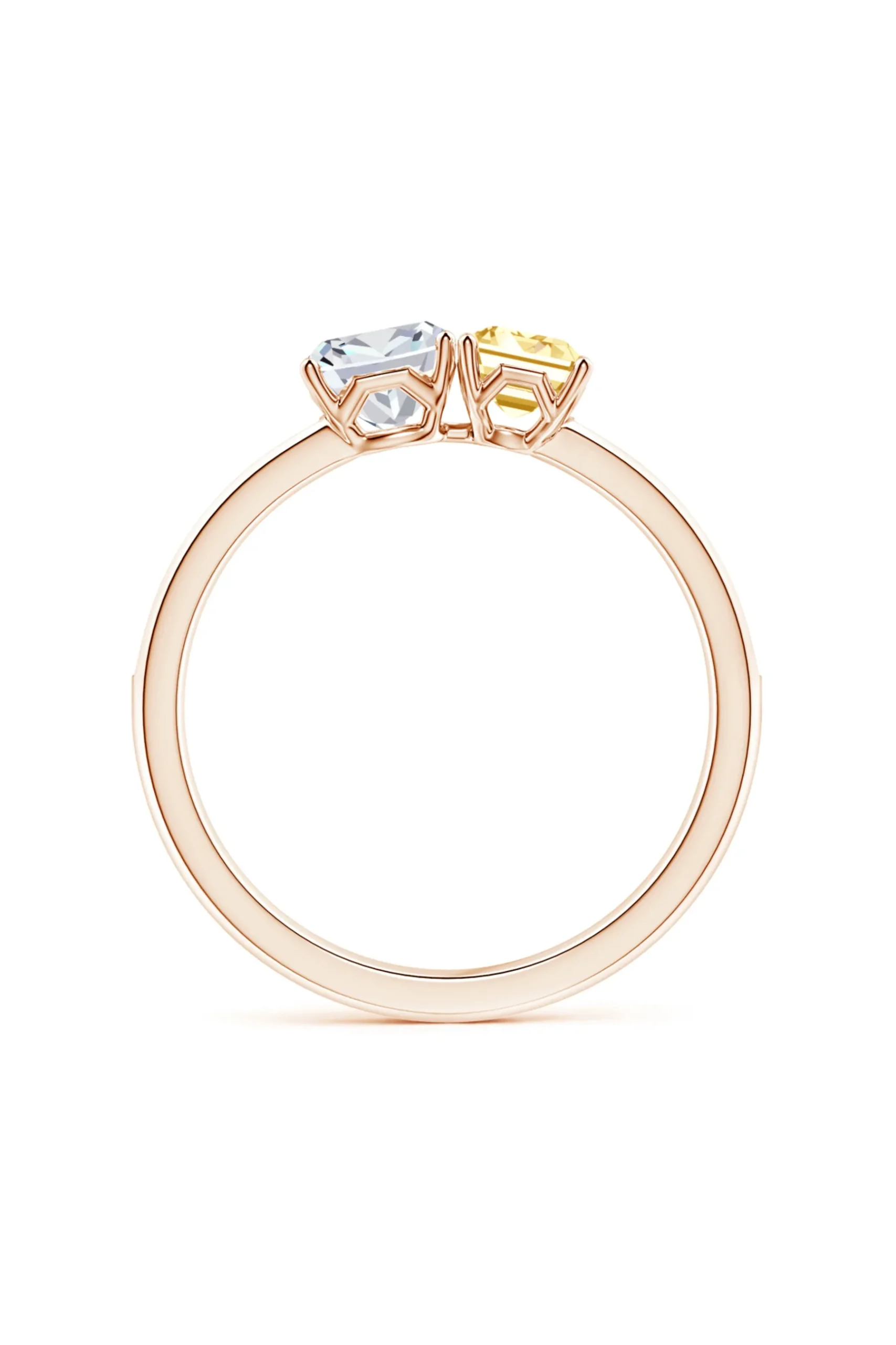 Natori Rings|Orient Express-Orient Express Lab-Grown 14K Gold With White & Yellow Diamond Two Stone Ring