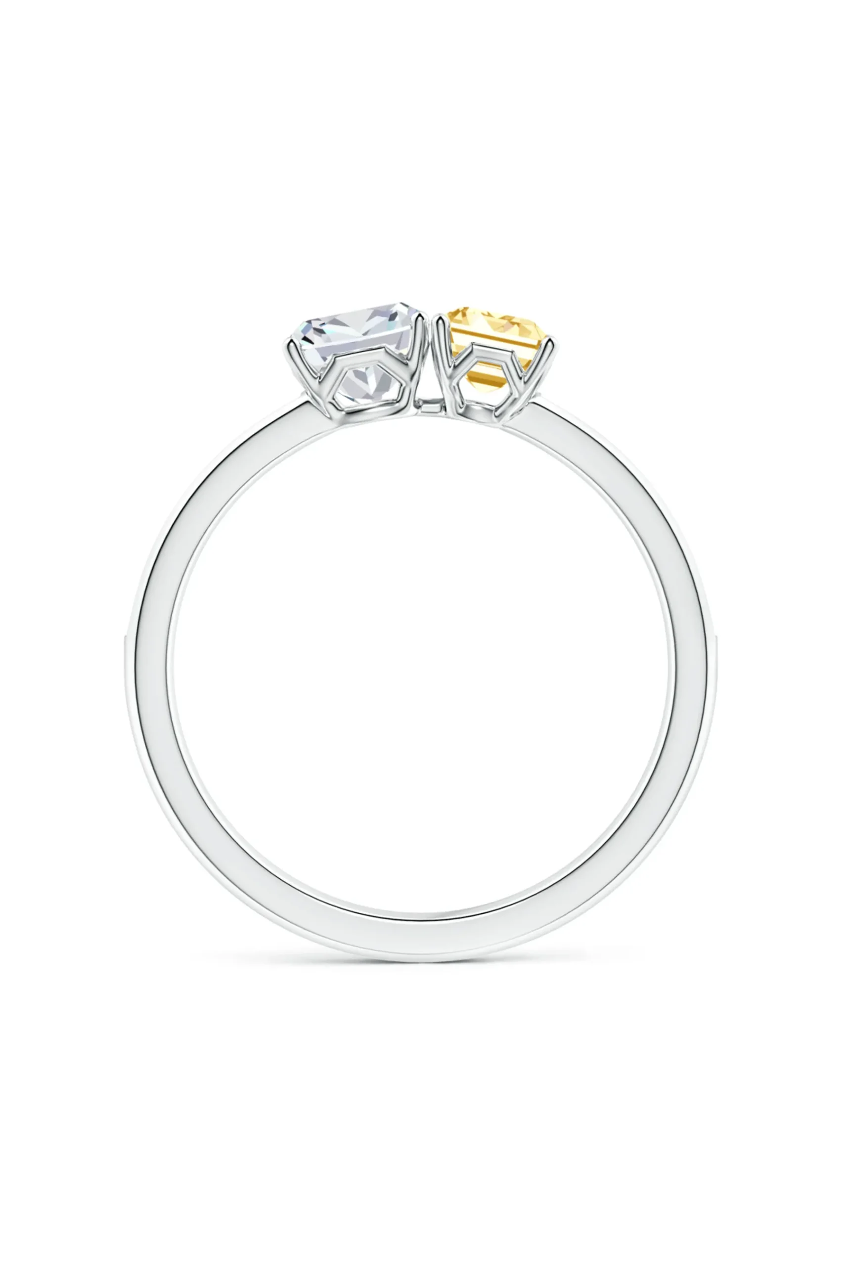 Natori Rings|Orient Express-Orient Express Lab-Grown 14K Gold With White & Yellow Diamond Two Stone Ring