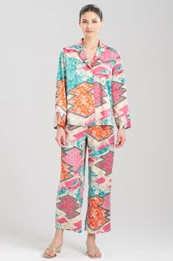 Natori Pajama Sets-Orient Express Notch PJ