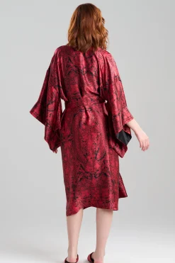 Natori Robes & Kimonos-Ottoman Drop Sleeve Silk Robe