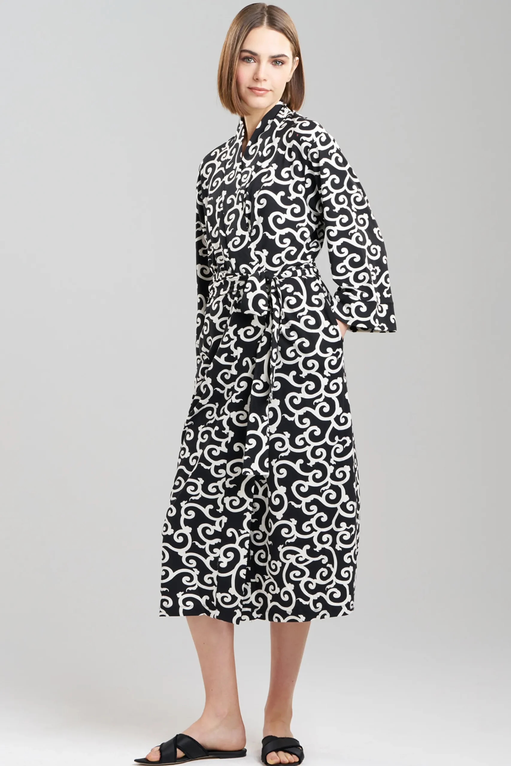 Natori Robes & Kimonos-Ottoman Scroll Robe