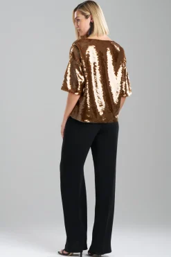 Natori Tops, Shirts & Tunics-Paillettes Boat Neck Top