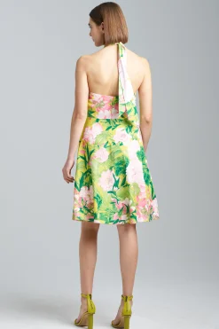 Natori Dresses-Passion Peony Halter Dress