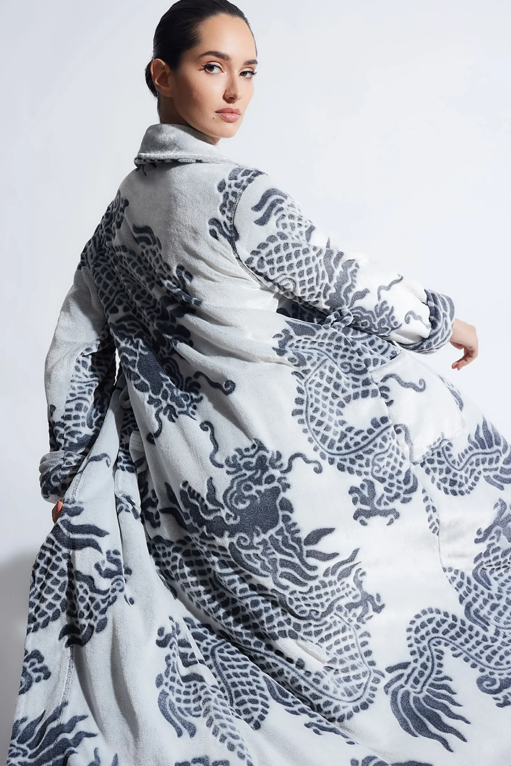 Natori Robes & Kimonos-Plush Dragon Robe