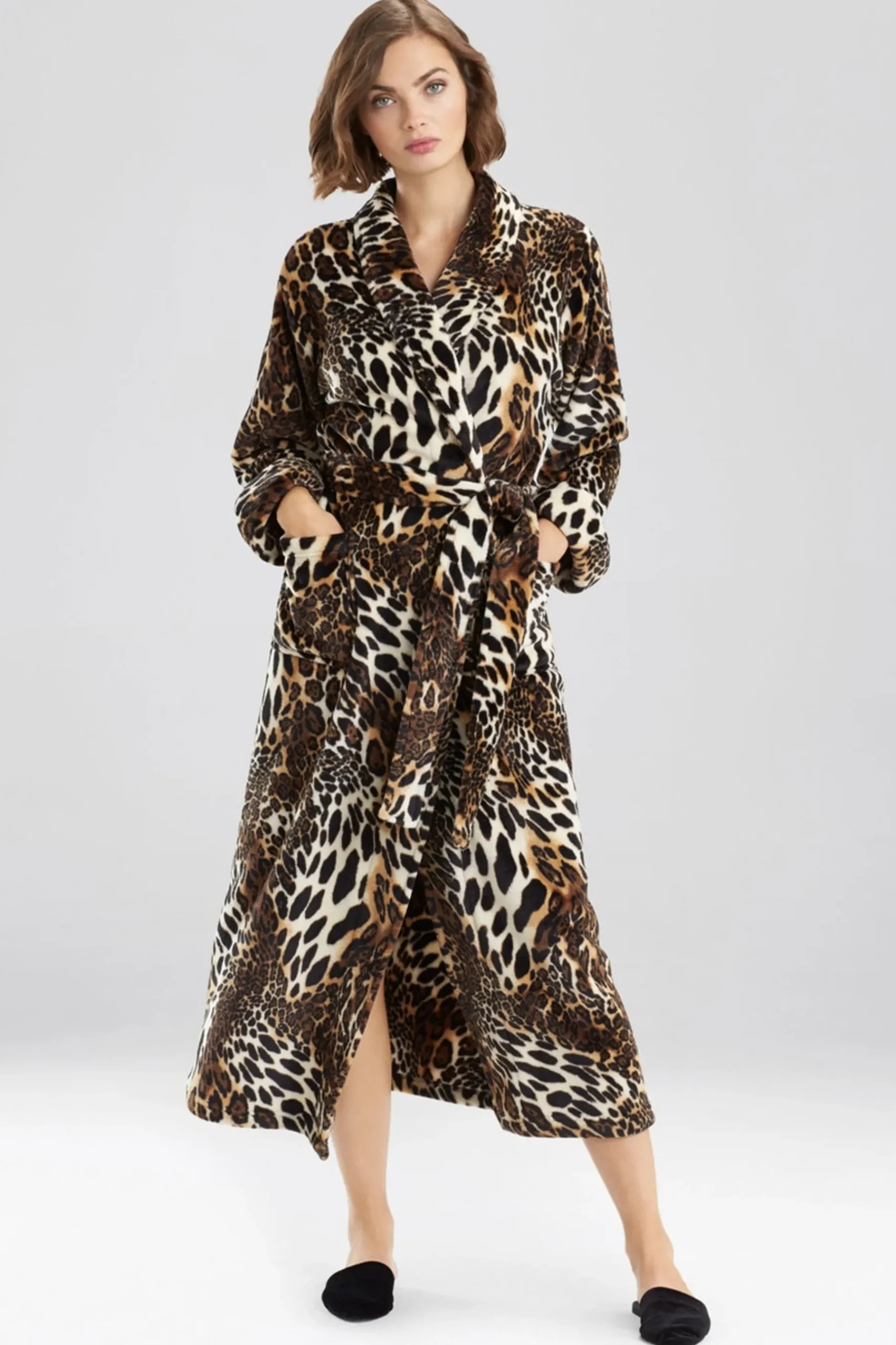 Natori Robes & Kimonos-Plush Leopard Robe