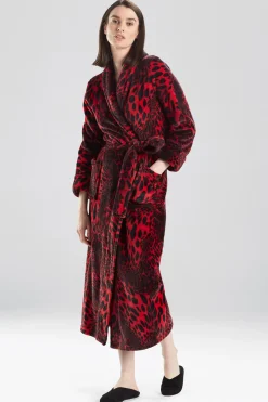 Natori Robes & Kimonos-Plush Leopard Robe