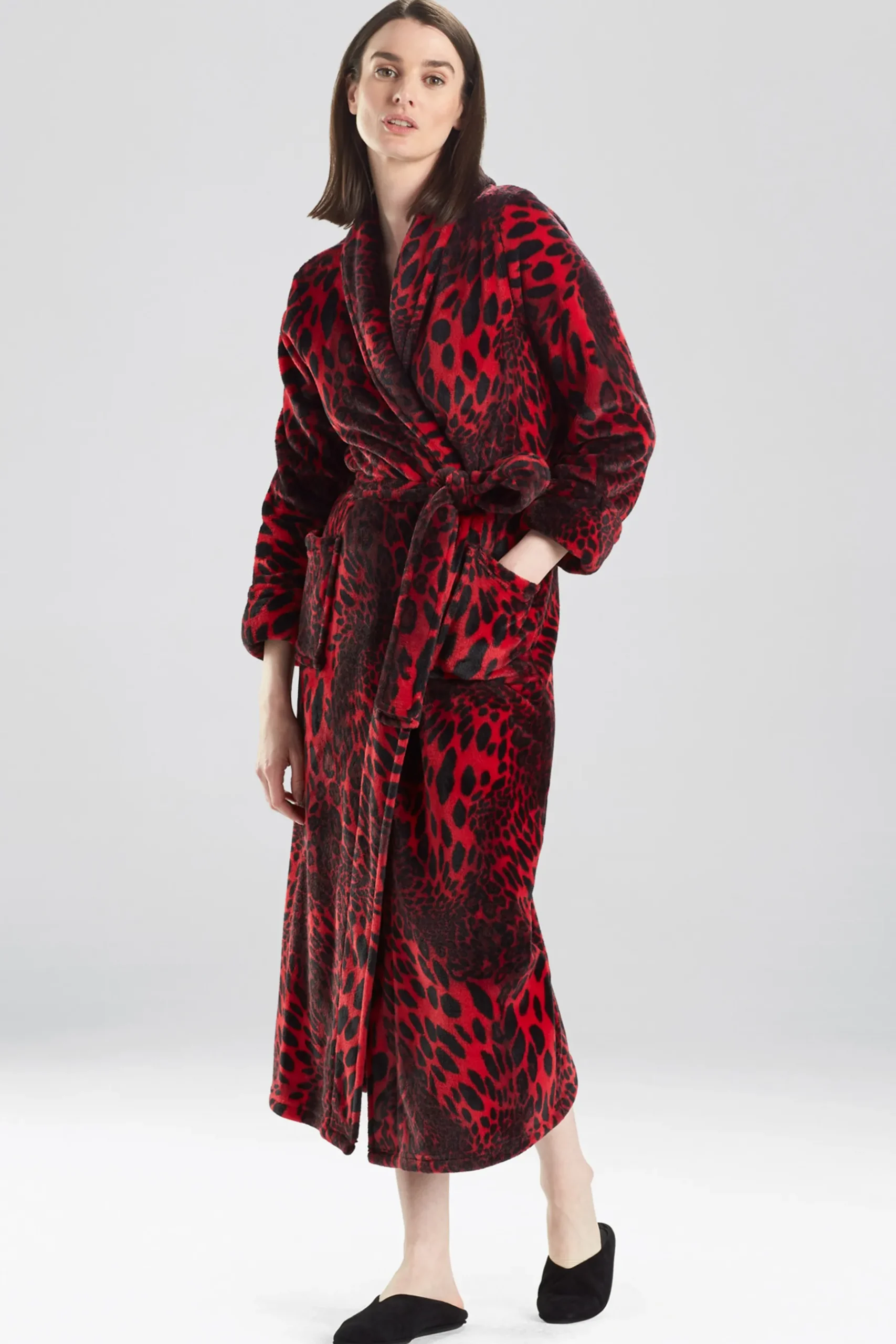 Natori Robes & Kimonos-Plush Leopard Robe