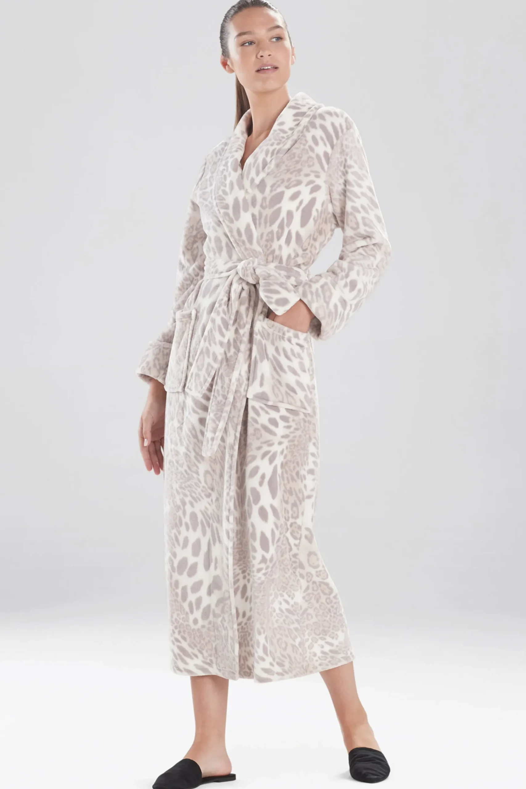 Natori Robes & Kimonos-Plush Leopard Robe