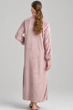 Natori Loungers-Plush Lynx Mandarin Zip Lounger