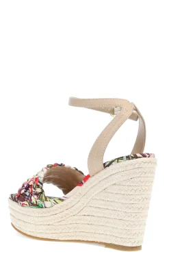 Natori Sandals-Rae Tropical Braided Wedge Sandals