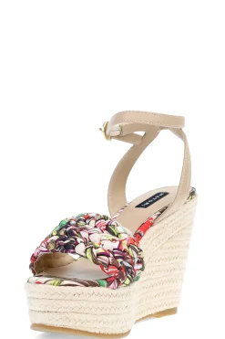 Natori Sandals-Rae Tropical Braided Wedge Sandals