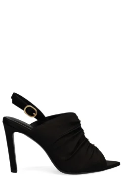 Natori Pumps-Reen Satin Open Toe Sling