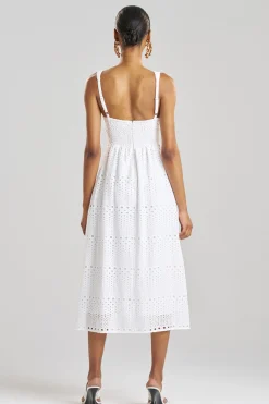 Natori Dresses-Round Eyelet Dress