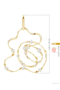 Natori Earrings|Sakura-Runway Collection Sakura White Topaz Giant Gold Hoop Earrings