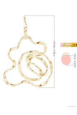 Natori Earrings|Sakura-Sakura 14k Hoop Earrings
