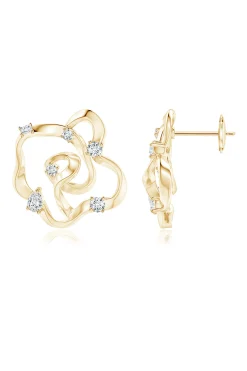 Natori Earrings|Sakura-Sakura 14k Scattered Diamond Stud Earrings