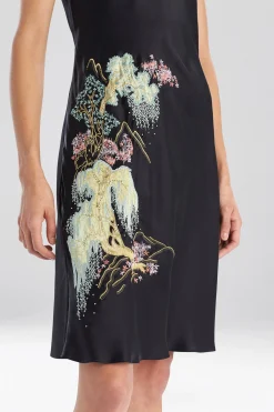 Natori Chemises-Sansui Embroidered Silk Chemise