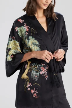 Natori Robes & Kimonos-Sansui Embroidered Silk Wrap