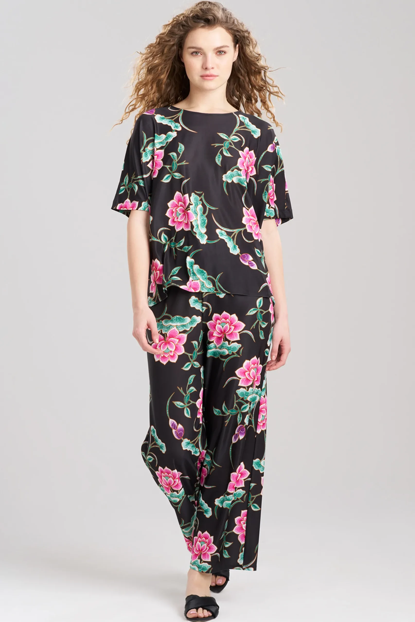 Natori Pajama Sets-Sarasa Slinky Boat Neck PJ