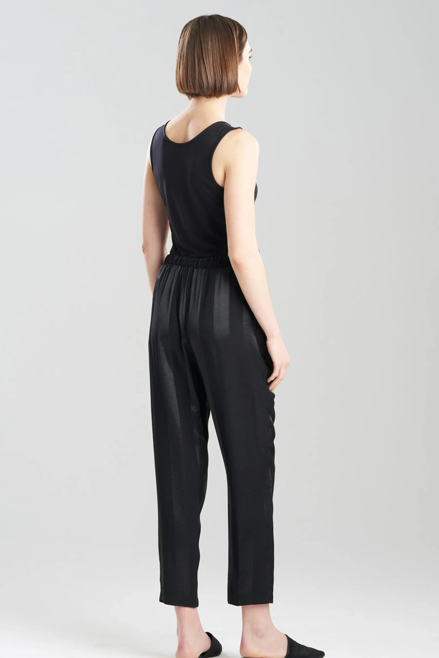 Natori Pajama Bottoms-Satin Jacquard Stripe Pants