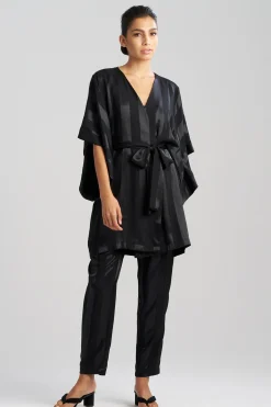 Natori Robes & Kimonos-Satin Jacquard Stripe Wrap