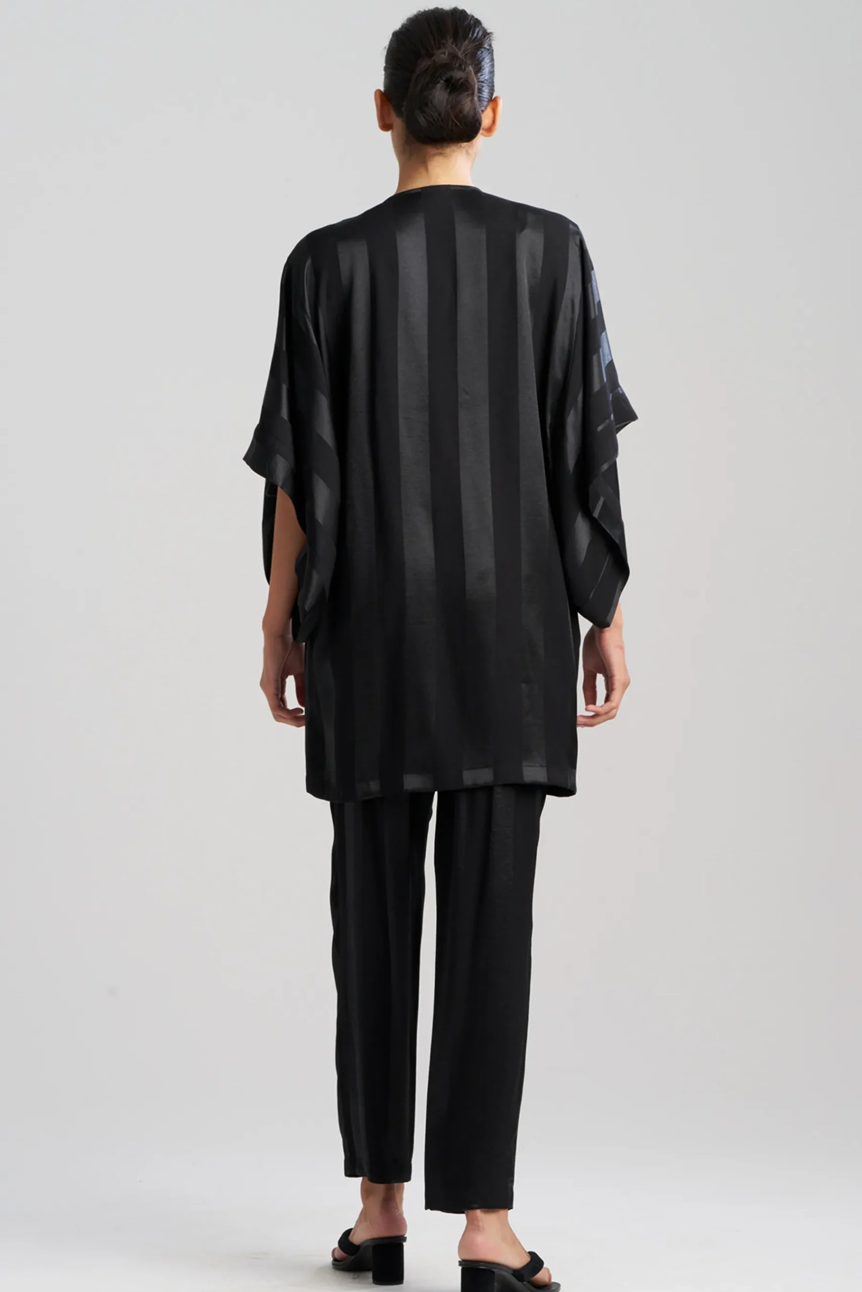 Natori Robes & Kimonos-Satin Jacquard Stripe Wrap