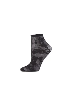 Natori Socks-Scarlet Lace Sheer Shortie Socks