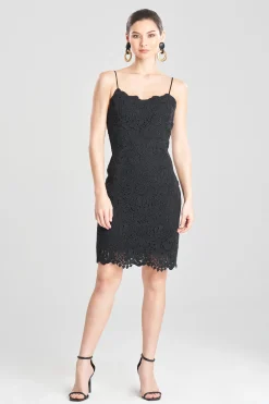 Natori Dresses|Wedding Guest Dresses-Scroll Guipure Lace Cami Dress