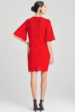 Natori Dresses|Wedding Guest Dresses-Scroll Guipure Lace Dress