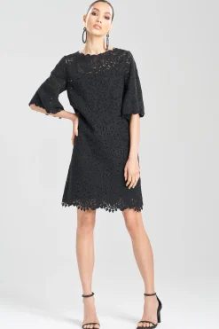 Natori Dresses|Wedding Guest Dresses-Scroll Guipure Lace Dress