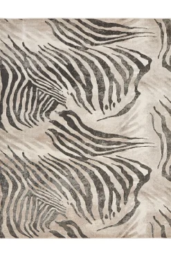 Natori Rugs-Serengeti- Charcoal Zebra Rug