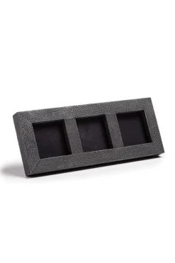 Natori Home Accents-Shagreen Triple Photo Frame