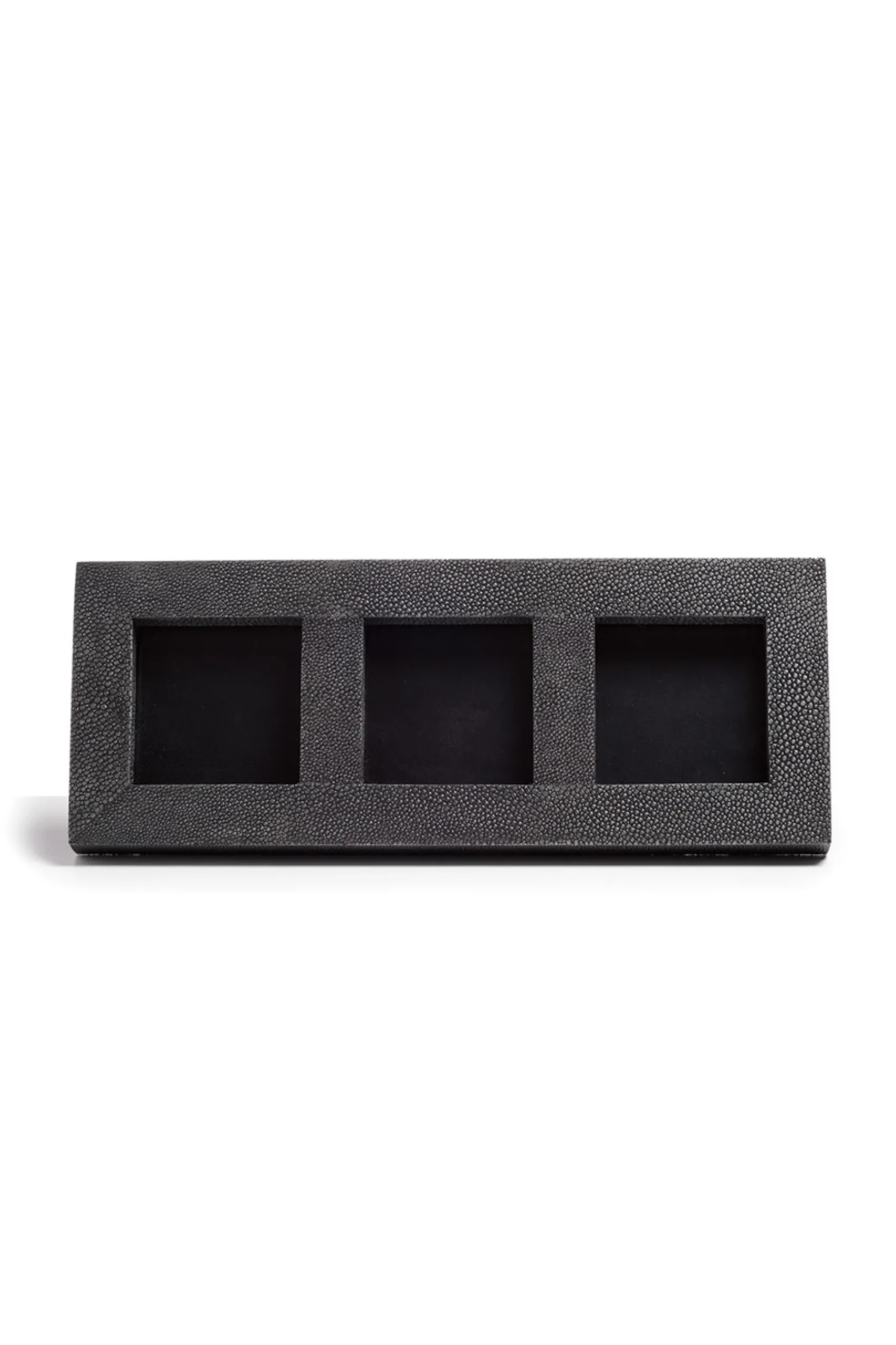 Natori Home Accents-Shagreen Triple Photo Frame