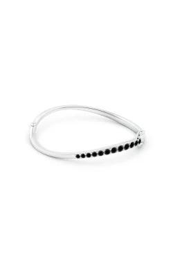 Natori Bracelets|Shangri-La-Shangri-La Brushstroke 14K Gold And Black Diamond Half Bracelet